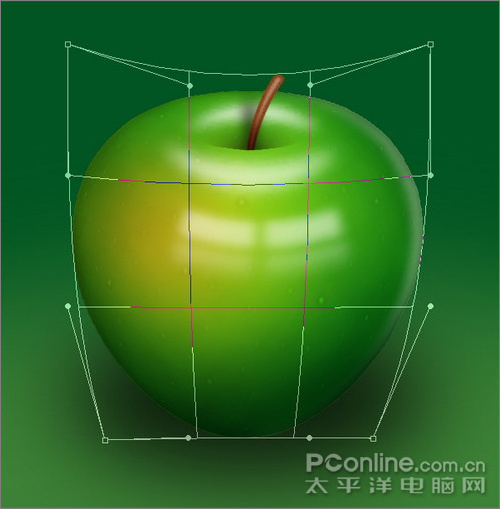 Photoshop鼠绘一只闪亮青苹果