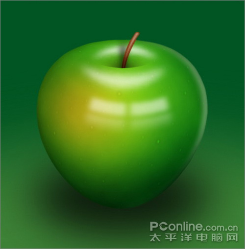 Photoshop鼠绘一只闪亮青苹果