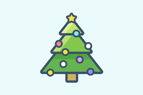 PS鼠绘漂亮可爱的圣诞树小图标