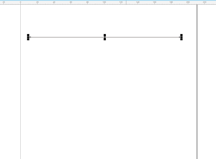 CorelDRAW中按Ctrl键平移鼠标画出直线