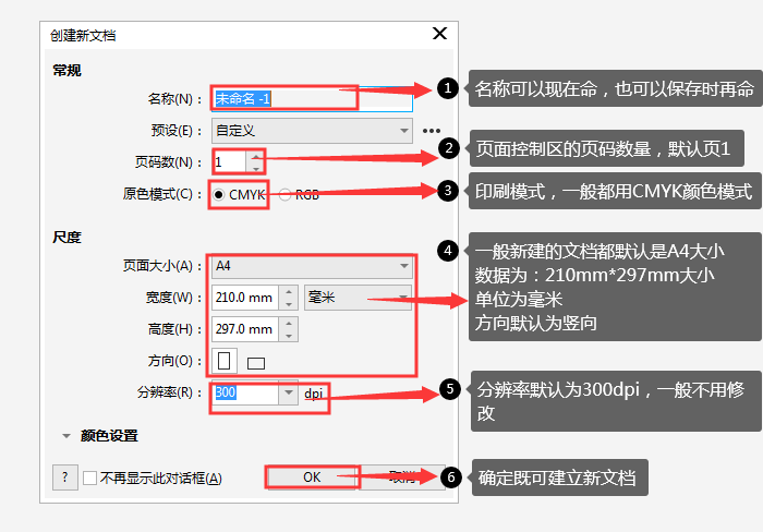 新建界面参数详解图