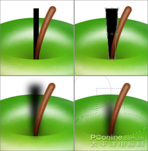 Photoshop鼠绘一只闪亮青苹果 Photoshop鼠绘一只闪亮青苹果