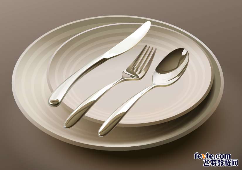 AI绘制写实餐具教程 优图宝 AI实例教程