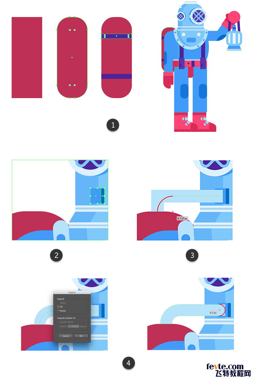 AI绘制潜水插画教程 优图宝 AI实例教程