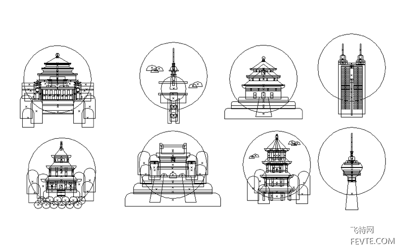 AI快速绘制扁平化建筑图标教程 优图宝 AI实例教程