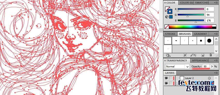 AI绘制水彩美人鱼插画 优图宝 AI实例教程