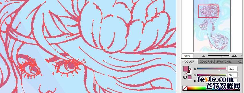 AI绘制水彩美人鱼插画 优图宝 AI实例教程