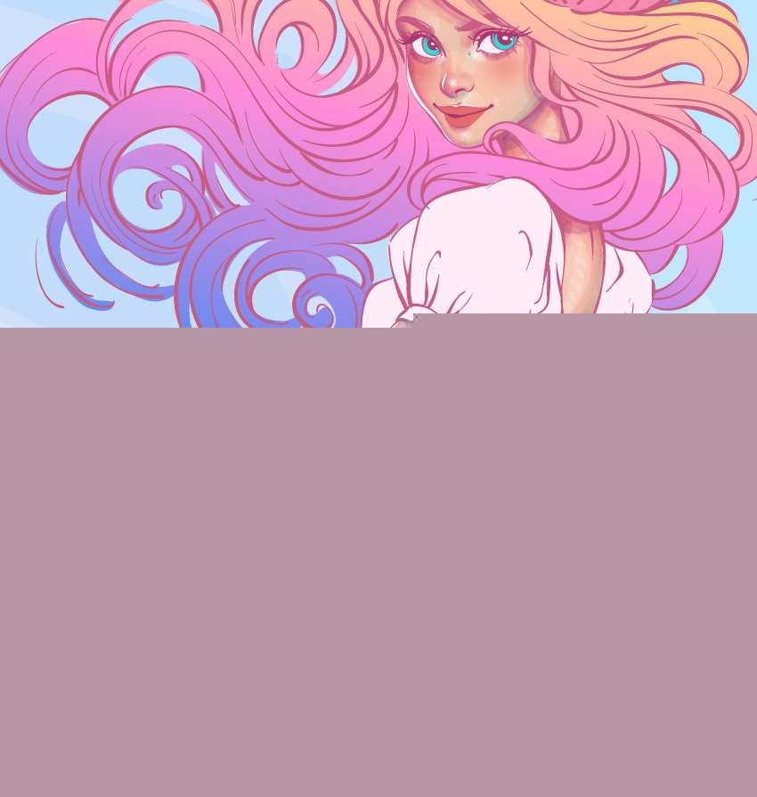 AI绘制水彩美人鱼插画 优图宝 AI实例教程