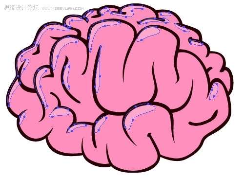 AI绘制大脑图标 优图宝 AI实例教程