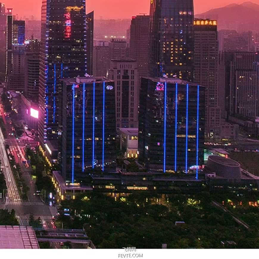 AI绘制时尚渐变城市夜景插画教程 优图宝 AI教程