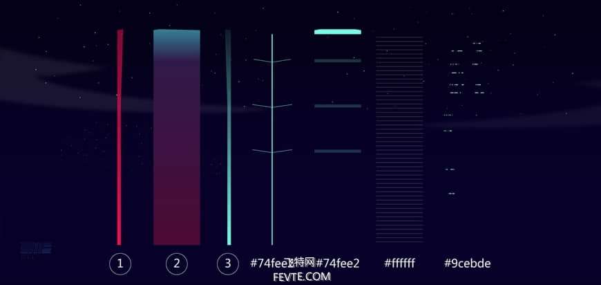 AI绘制时尚渐变城市夜景插画教程 优图宝 AI教程