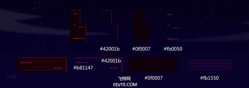AI绘制时尚渐变城市夜景插画教程 优图宝 AI教程