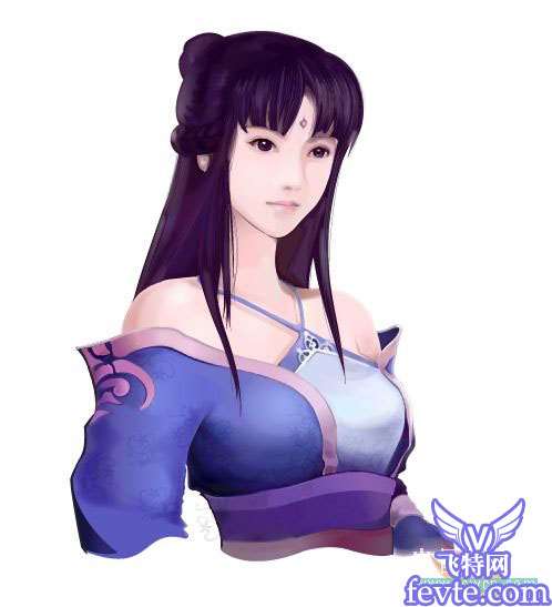 Illustrator鼠绘教程：绘制仙剑4美女人物古代美女