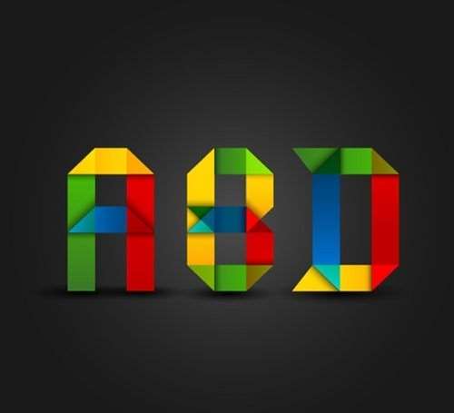 AI制作漂亮折纸文字效果 优图宝 AI实例教程