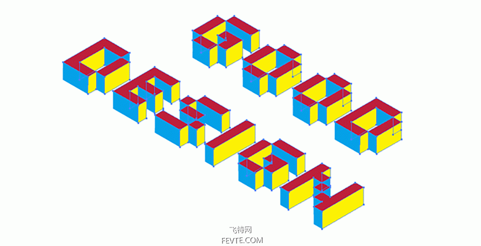 AI制作立体积木文字效果教程 优图宝 AI实例教程