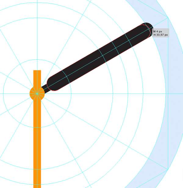 Apple Watch图标绘制全解析 优图宝 AI实例教程place the hand along the guide line