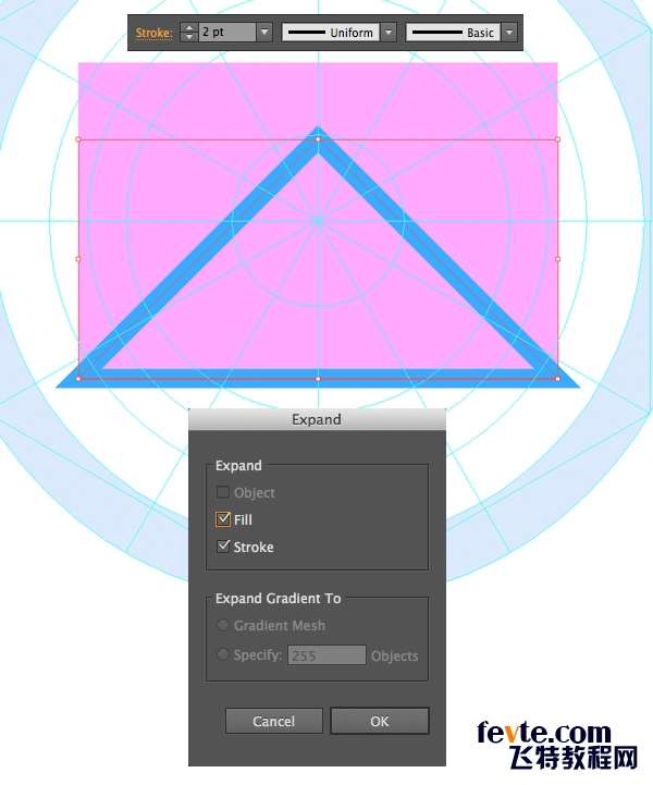 Apple Watch图标绘制全解析 优图宝 AI实例教程add a triangle and expand it