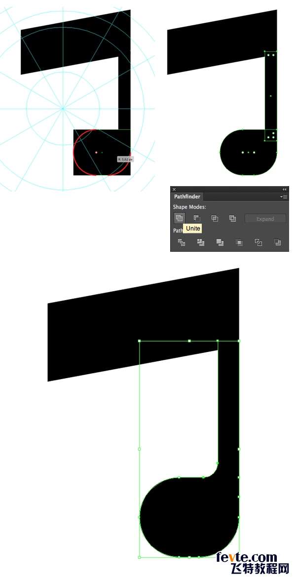 Apple Watch图标绘制全解析 优图宝 AI实例教程unite the shapes and make the corners rounded