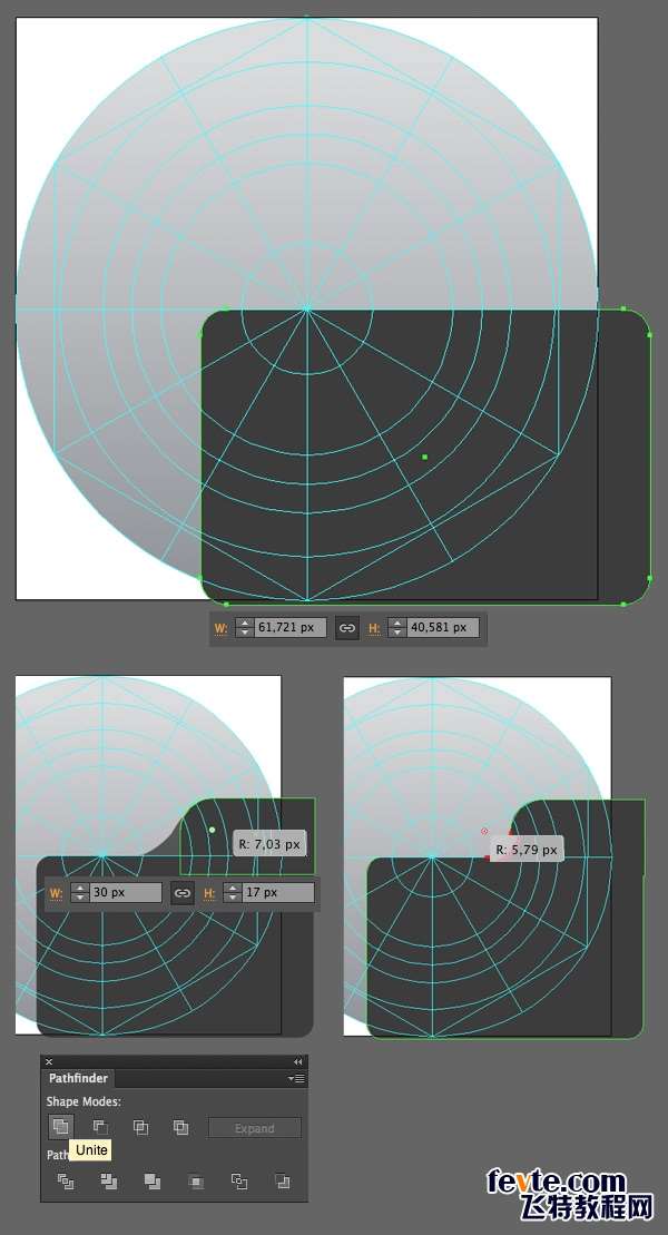 Apple Watch图标绘制全解析 优图宝 AI实例教程form the camera base from the rounded rectangle