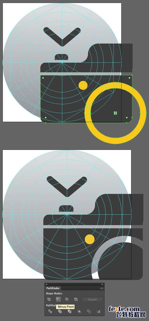 Apple Watch图标绘制全解析 优图宝 AI实例教程cut out the object-glass in the camera