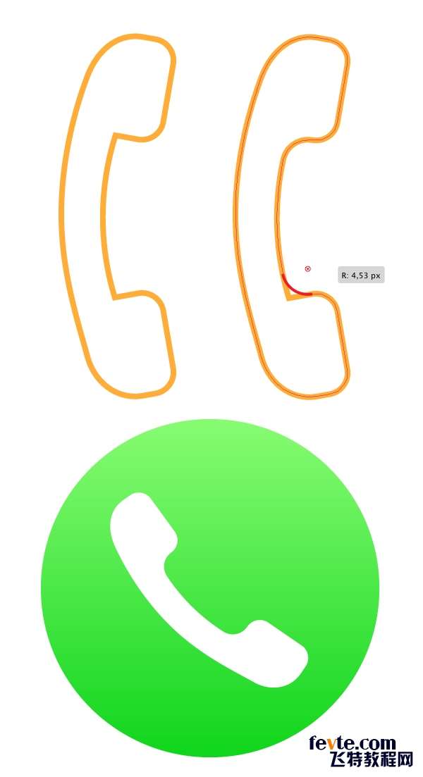 Apple Watch图标绘制全解析 优图宝 AI实例教程edit the handset outlines