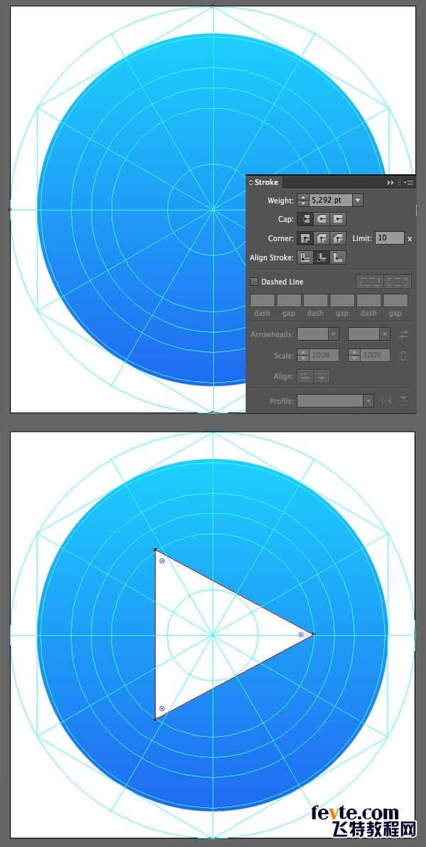 Apple Watch图标绘制全解析 优图宝 AI实例教程form the base and triangle shape