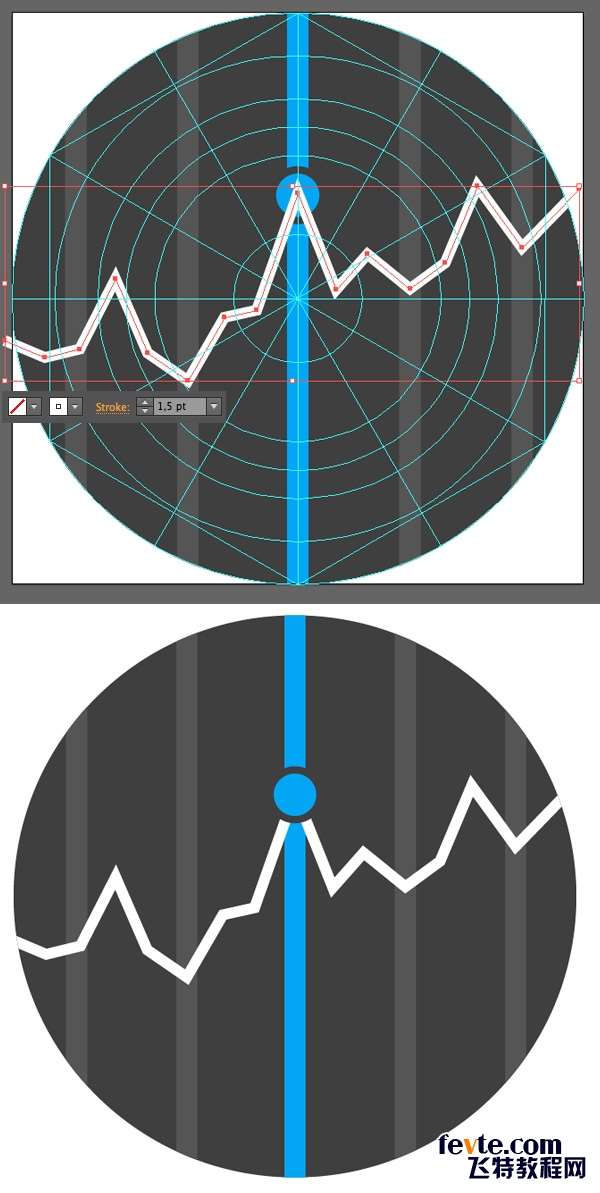 Apple Watch图标绘制全解析 优图宝 AI实例教程add a zigzagged line for the graphic