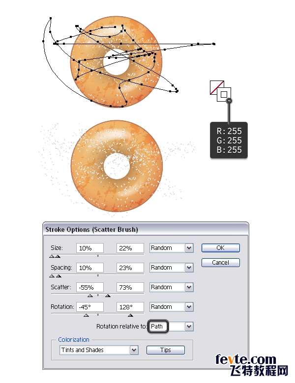 AI绘制可爱美味甜甜圈 优图宝 AI实例教程add sugar on donut 1