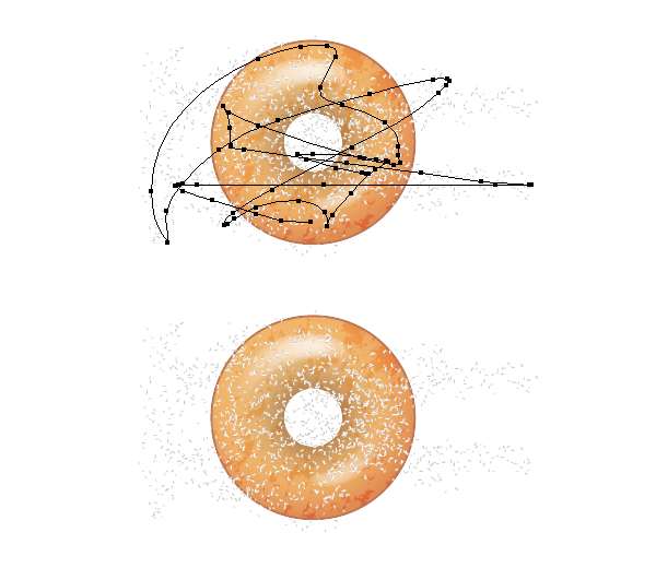 AI绘制可爱美味甜甜圈 优图宝 AI实例教程add sugar on donut 2