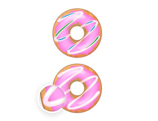 AI绘制可爱美味甜甜圈 优图宝 AI实例教程create icing on strawberry donut 2
