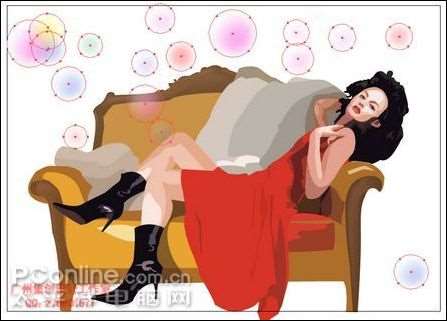 AI绘制沙发与美女商业插画 优图宝 AI实例教程