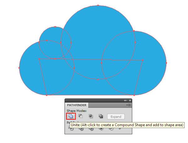 AI绘制玻璃质感云图标 优图宝 AI实例教程 glass cloud 05