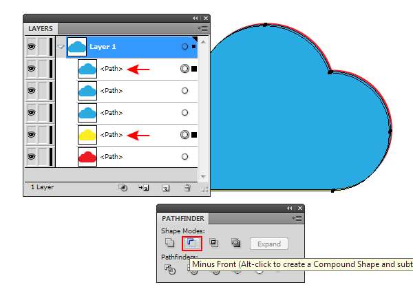 AI绘制玻璃质感云图标 优图宝 AI实例教程 glass cloud 09
