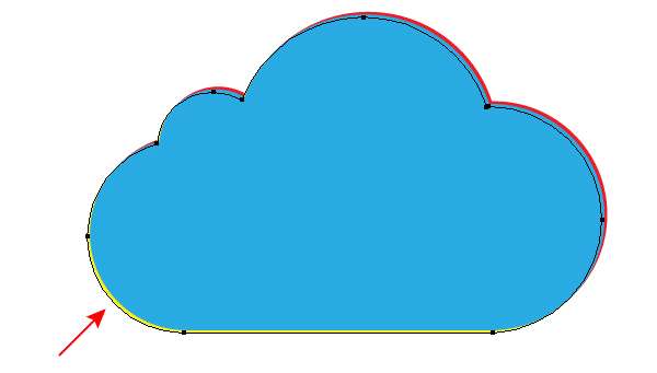 AI绘制玻璃质感云图标 优图宝 AI实例教程 glass cloud 07