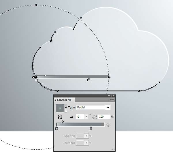AI绘制玻璃质感云图标 优图宝 AI实例教程 glass cloud 19
