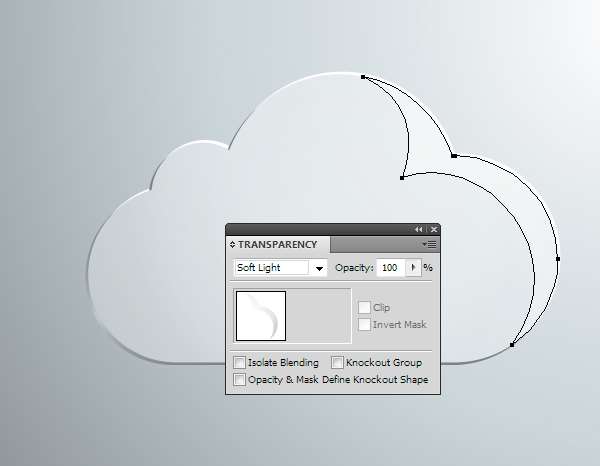 AI绘制玻璃质感云图标 优图宝 AI实例教程 glass cloud 21