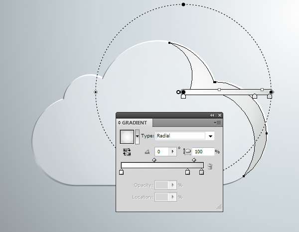 AI绘制玻璃质感云图标 优图宝 AI实例教程 glass cloud 20