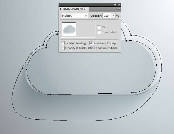AI绘制玻璃质感云图标 优图宝 AI实例教程 glass cloud 25
