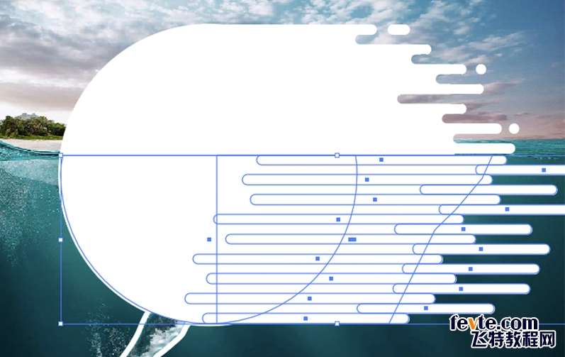 AI快速绘制MBE风格鲸鱼插画图标 优图宝 AI实例教程_5