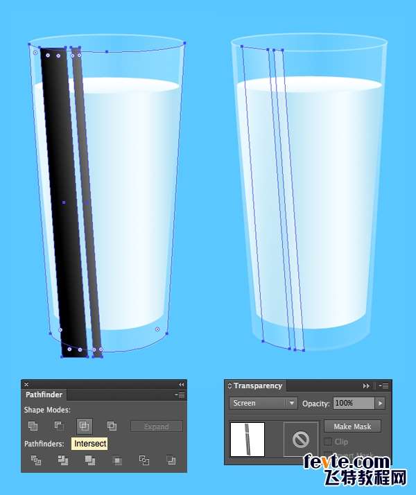 AI绘制写实牛奶杯和燕麦饼干 优图宝 AI实例教程cut the shape and apply screen mode