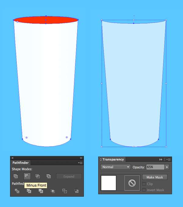 AI绘制写实牛奶杯和燕麦饼干 优图宝 AI实例教程use minus front to cut the shapes