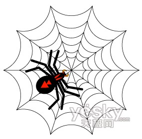 万圣节用Illustrator绘蜘蛛网和蜘蛛1_优图宝　世纪论坛