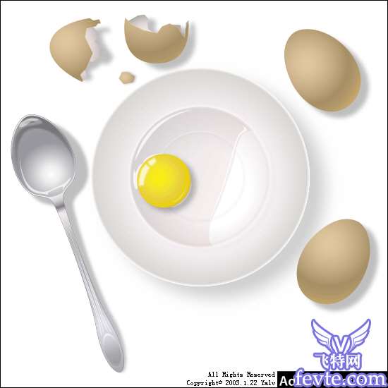 Illustrator绘制逼真的鸡蛋 优图宝 AI教程