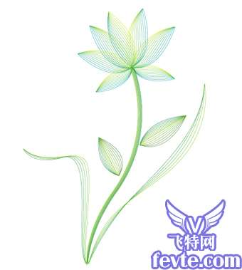 AI绘制矢量线型花朵 优图宝 AI教程