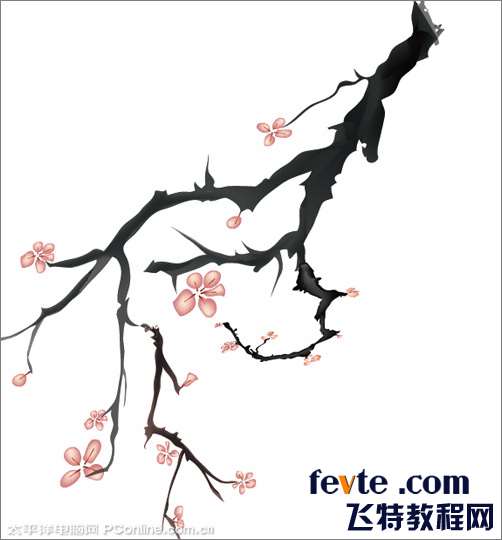 AI绘制写意梅花图 优图宝 AI教程
