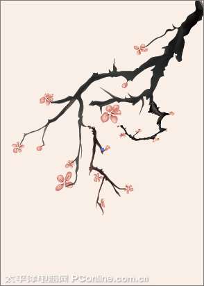AI绘制写意梅花图 优图宝 AI教程