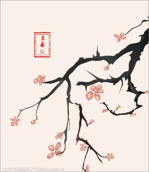 AI绘制写意梅花图 优图宝 AI教程