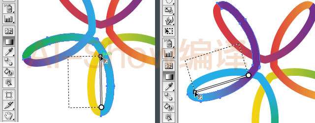 AI无缝连接完美渐变标志 优图宝 AI教程