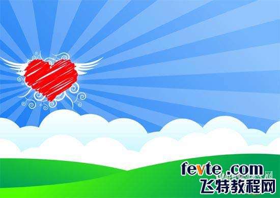 AI绘制矢量心形壁纸 优图宝 AI教程
