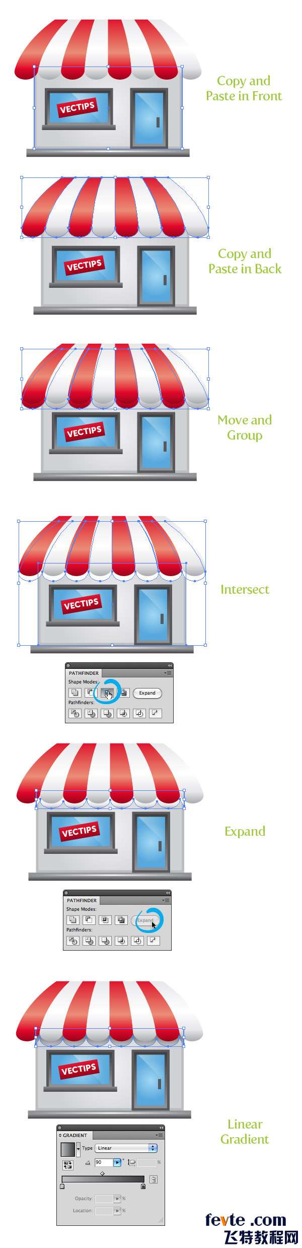 AI绘制一个可爱卡通店面图标 优图宝 AI教程